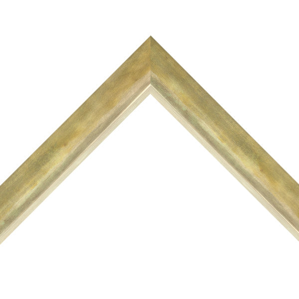 1 3/8" Moss Green Cube with Silver Bevel Lip