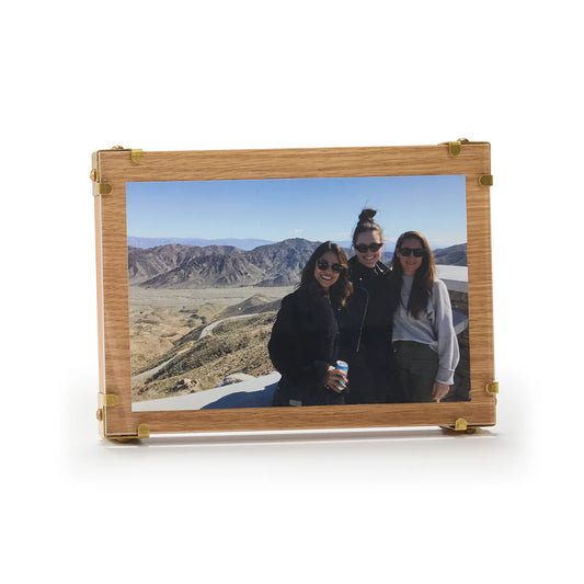 Oak & Brass Tabletop Frame – Natural